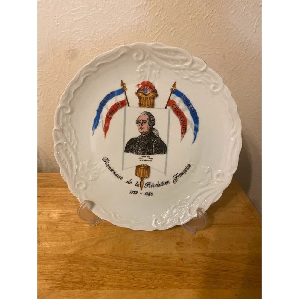 Vintage 1989 French Revolution Bicentennial Commemorative Plate – King Louis XVI